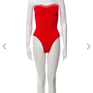 Hunza G Red One Piece Swimsuit